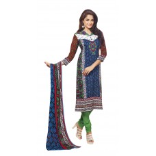 Triveni Smart Blue Colored Printed Cotton Salwar Kameez